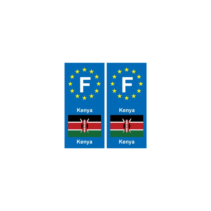 F Europe Kenya autocollant plaque