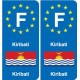F Europe Kiribati autocollant plaque