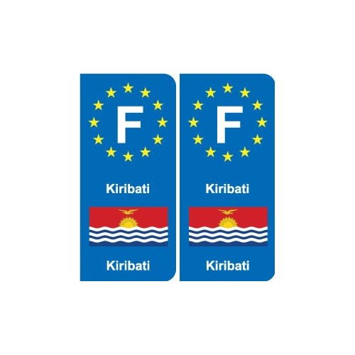 F Europe Kiribati autocollant plaque