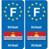 F Europe Kiribati autocollant plaque