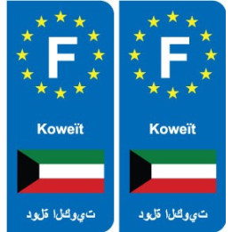 F Europe Kuwait autocollant plaque