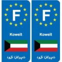 F Europe Kuwait autocollant plaque