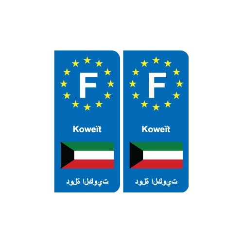 F Europe Kuwait autocollant plaque