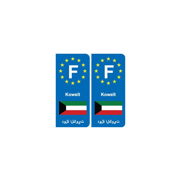 F Europe Kuwait autocollant plaque