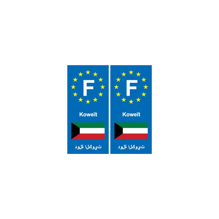 F Europe Kuwait autocollant plaque