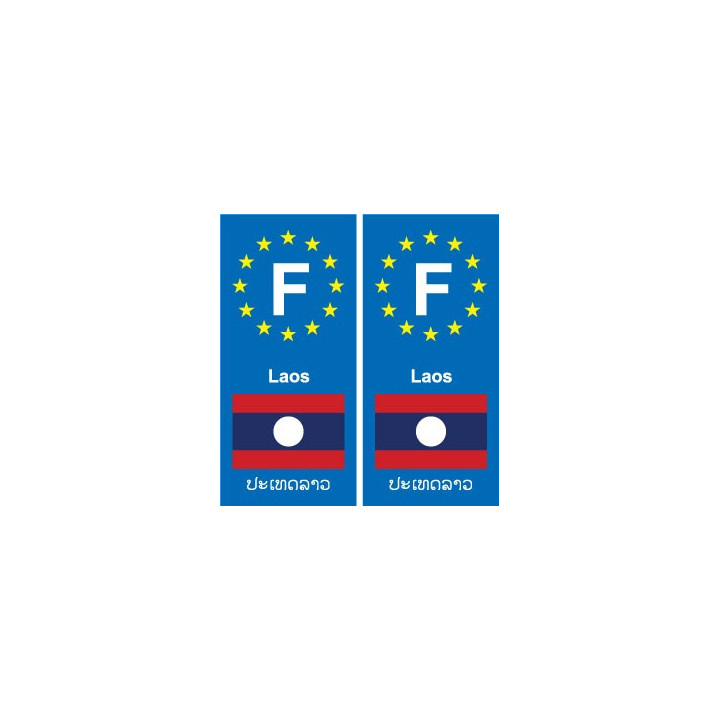 F Europe Laos autocollant plaque