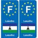 F Europe Lesotho autocollant plaque