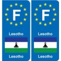 F Europe Lesotho autocollant plaque