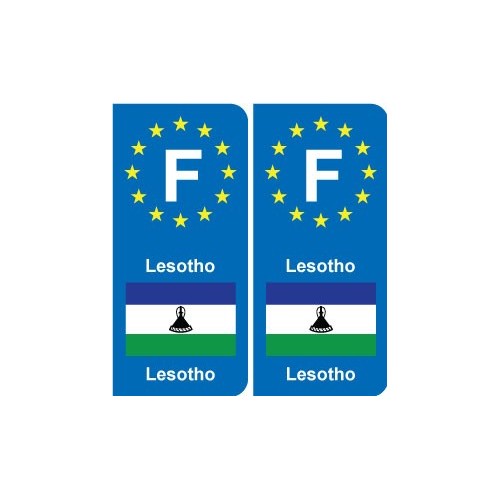 F Europe Lesotho autocollant plaque