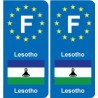 F Europe Lesotho autocollant plaque