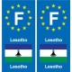 F Europe Lesotho autocollant plaque
