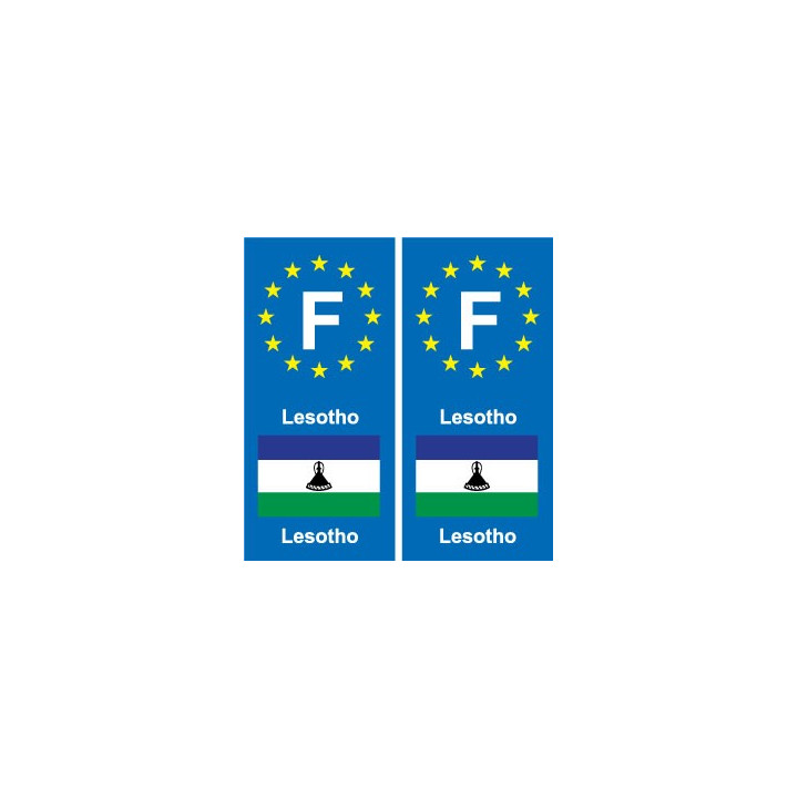 F Europe Lesotho autocollant plaque
