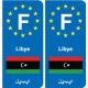 F Europe Libye Libya autocollant plaque