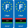F Europe Libye Libya autocollant plaque