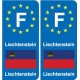 F Europe Liechtenstein  autocollant plaque