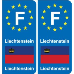 F Europe Liechtenstein  autocollant plaque