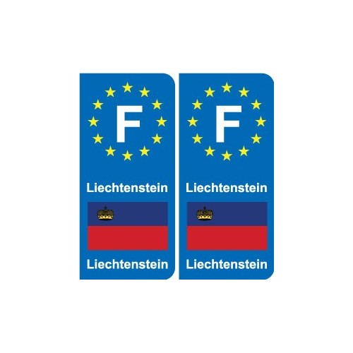F Europe Liechtenstein  autocollant plaque