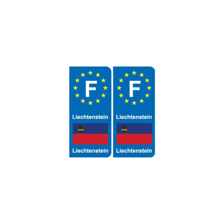 F Europe Liechtenstein  autocollant plaque