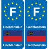 F Europe Liechtenstein  autocollant plaque