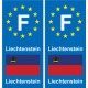 F Europe Liechtenstein  autocollant plaque
