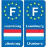 F Europe Luxembourg  autocollant plaque
