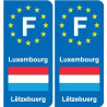 F Europe Luxembourg  autocollant plaque