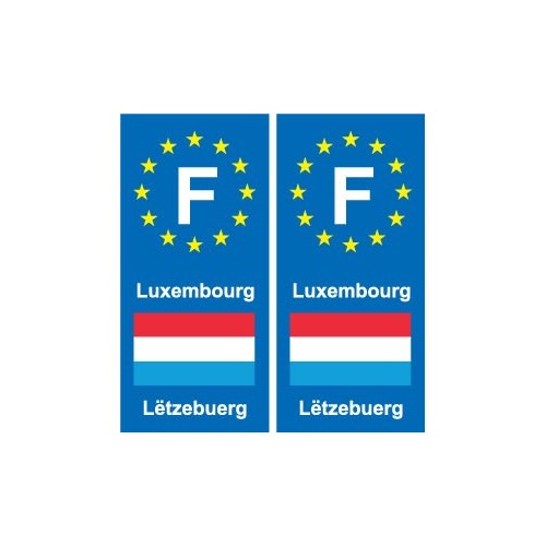 F Europe Luxembourg  autocollant plaque