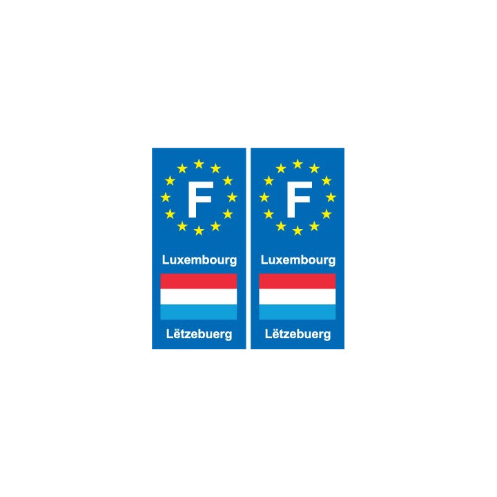 F Europe Luxembourg  autocollant plaque