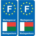 F Europa Madagascar placa etiqueta
