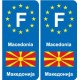 F Europe Macedonia autocollant plaque