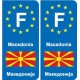 F Europe Macedonia autocollant plaque