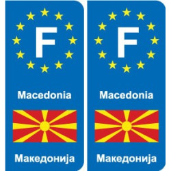 F Europe Macedonia autocollant plaque