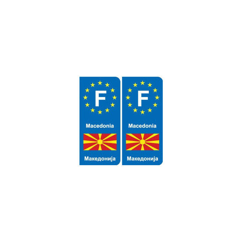 F Europe Macedonia autocollant plaque
