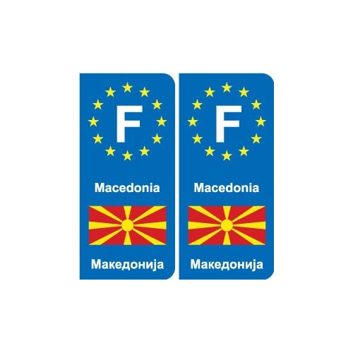 F Europe Macedonia autocollant plaque