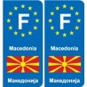 F Europe Macedonia autocollant plaque