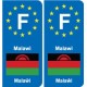 F Malawi Angola autocollant plaque