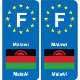 F Malawi Angola autocollant plaque