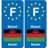 F Malawi Angola autocollant plaque