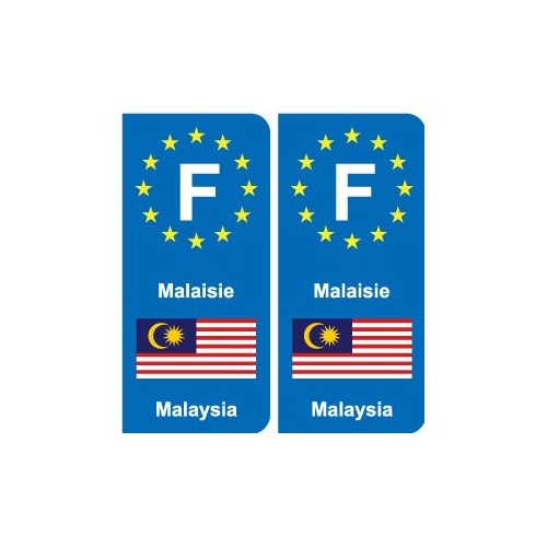 F Europe Malaisie Malaysia autocollant plaque