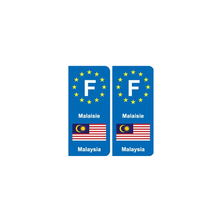 F Europe Malaisie Malaysia autocollant plaque