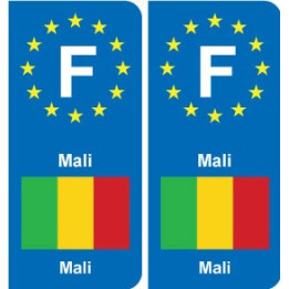 F Europe Mali  autocollant plaque