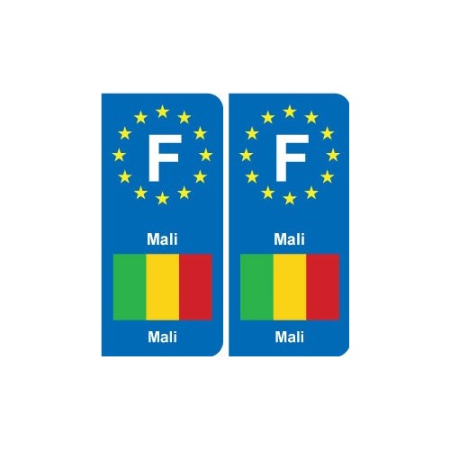 F Europe Mali  autocollant plaque