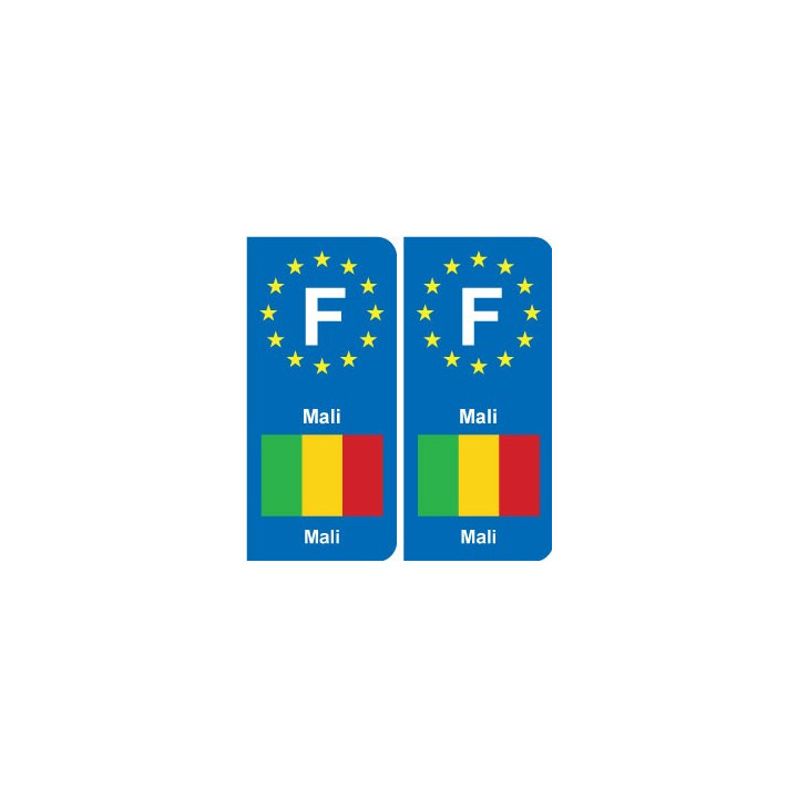 F Europe Mali  autocollant plaque
