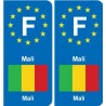 F Europe Mali  autocollant plaque