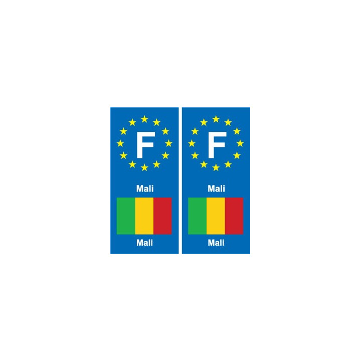 F Europe Mali  autocollant plaque