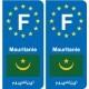F Europe Mauritanie Mauritania autocollant plaque
