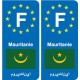 F Europe Mauritanie Mauritania autocollant plaque