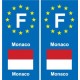 F Europe Monaco autocollant plaque