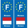 F Europe Monaco autocollant plaque