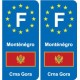 F Europe Monténégro Montenegro autocollant plaque